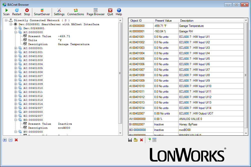 SmartServer BACnet Interface Demo